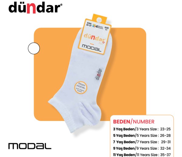 DÜNDAR 8047 KIZ ÇOCUK PLUS MODAL PATİK ASORTİ
