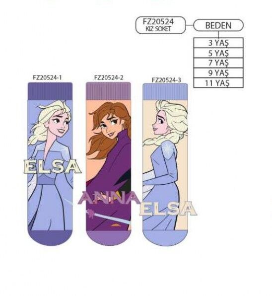 ÇİMPA FZ20524 FROZEN KIZ ÇOCUK SOKET ÇORAP
