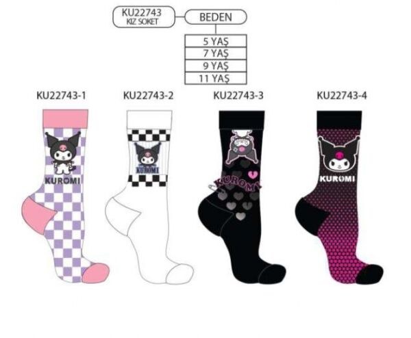 ÇİMPA KU22743 KUROMİ KIZ ÇOCUK SOKET ÇORAP