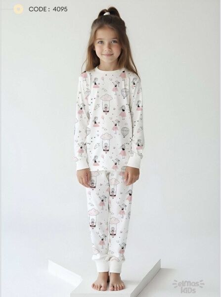 ELMAS 4095-3 KIZ ÇOCUK 9-13 YAŞ PİJAMA TAKIM