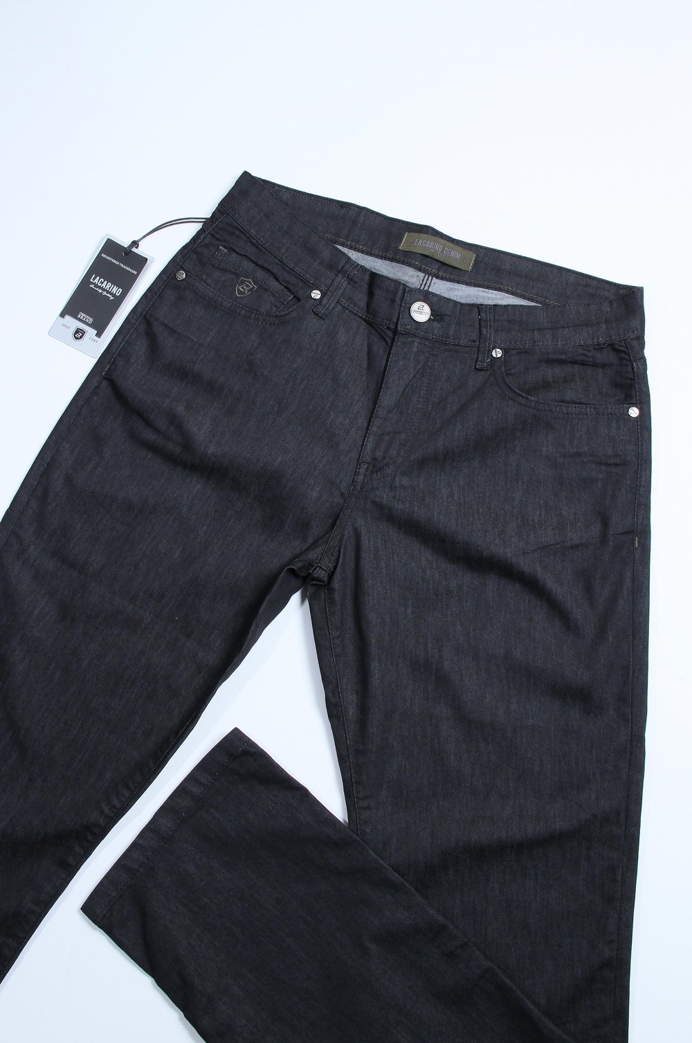 Yüksek Bel Yarım Boru Paça Black Jean Pantolon
