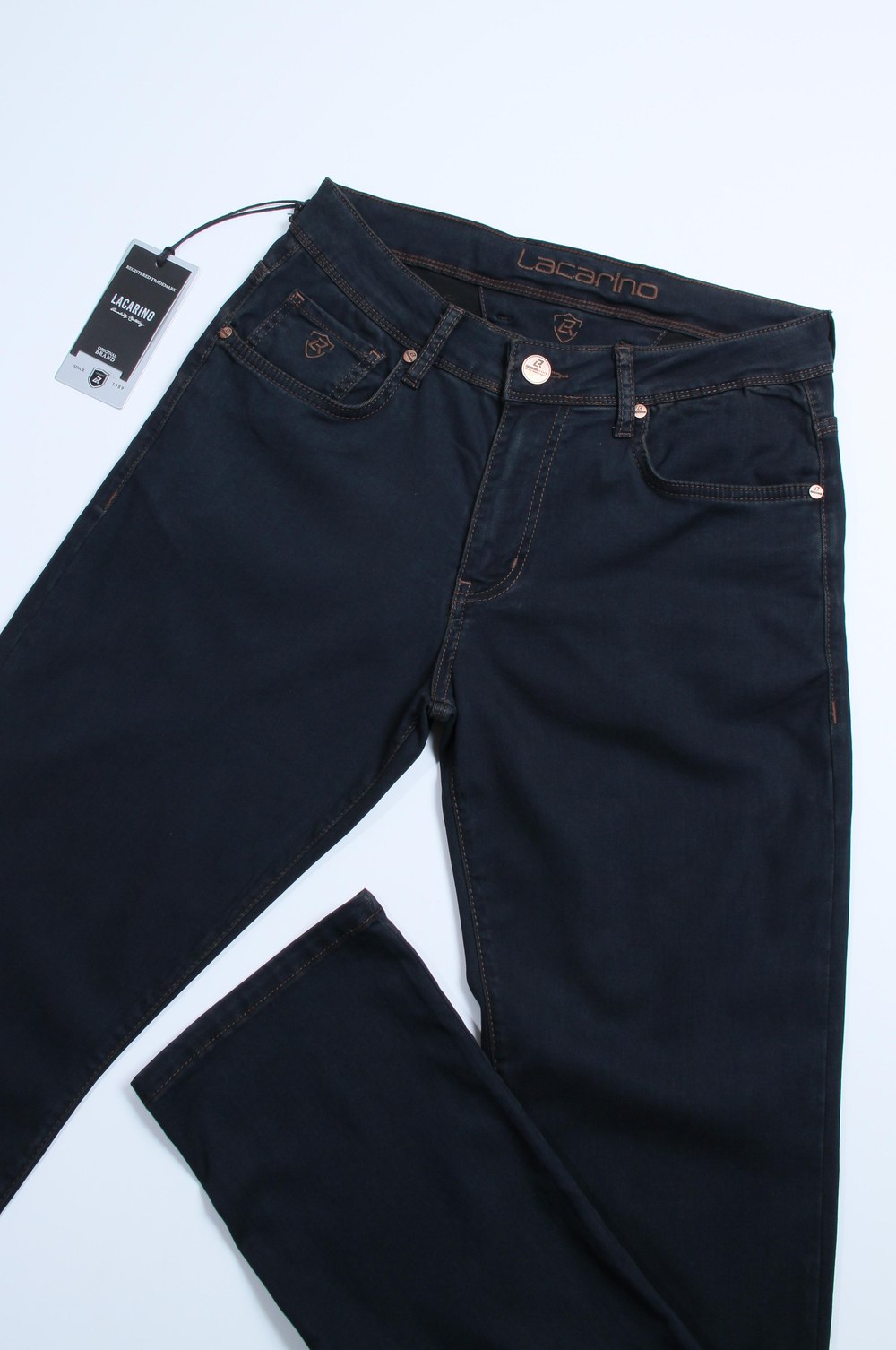 Yüksek Bel Yarım Boru Paça Brown Tint Jean Pantolon