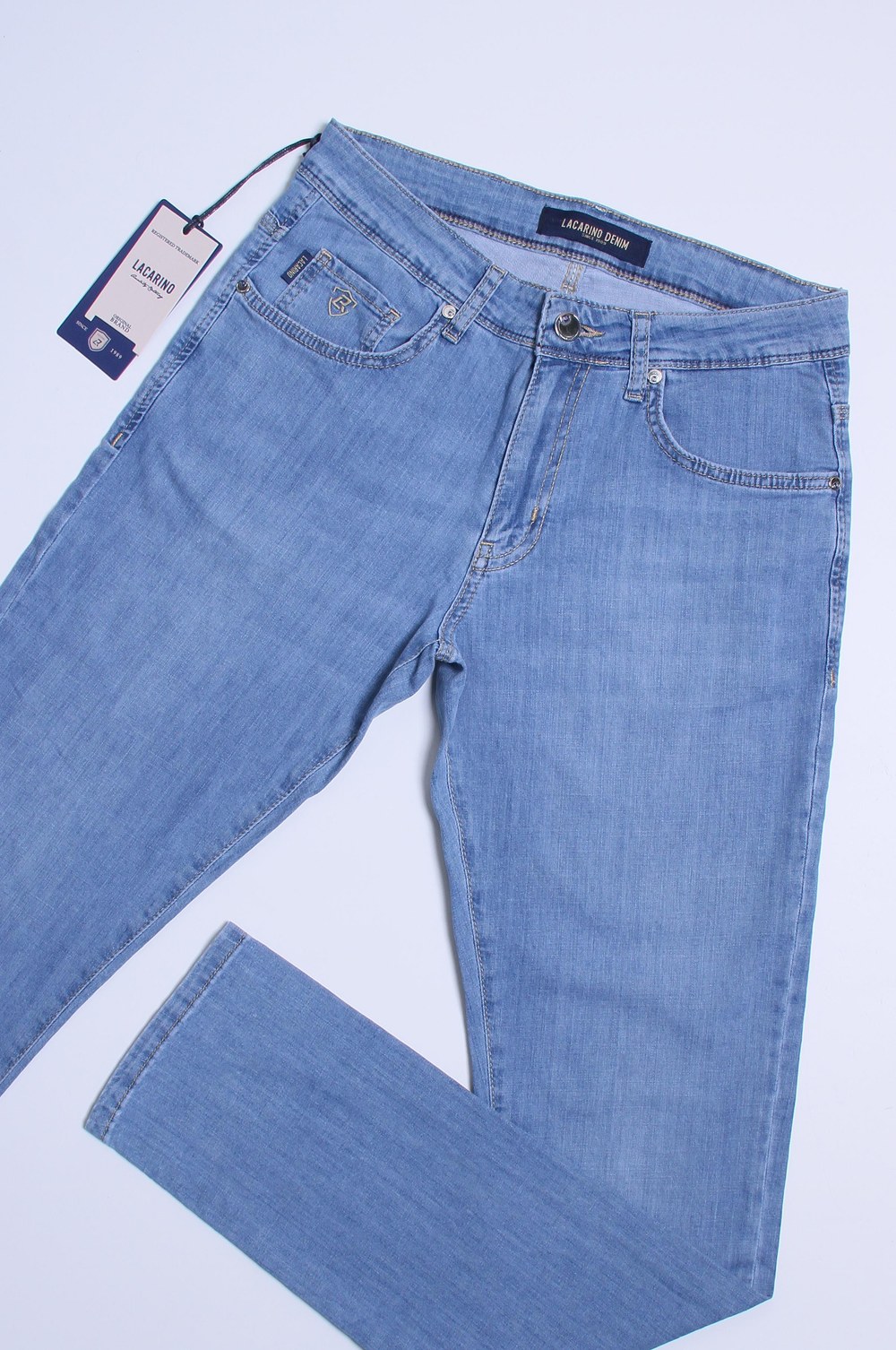 Yüksek Bel Dar Paça Blue Jean Pantolon