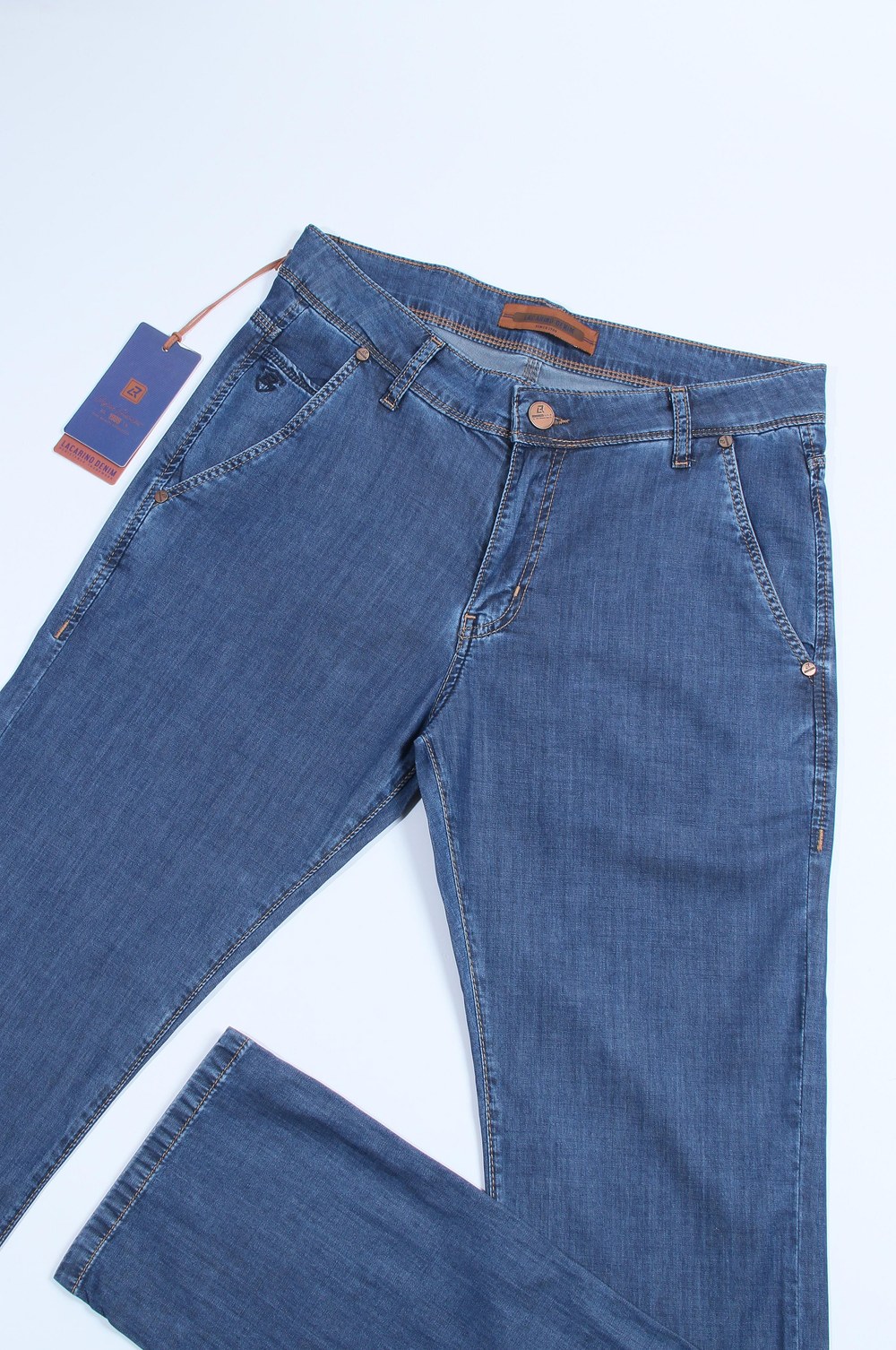 Yüksek Bel Dar Paça Battal Kesim Dark Blue Jean Pantolon
