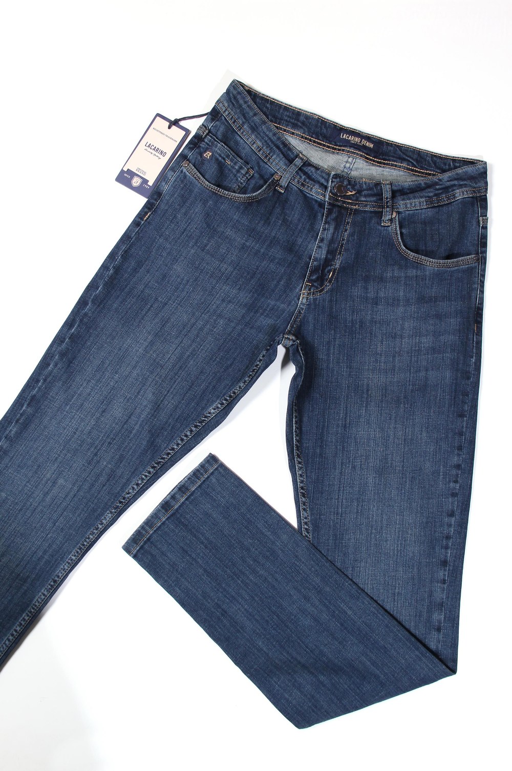 Yüksek Bel Boru Paça Dark Blue Jean Pantolon