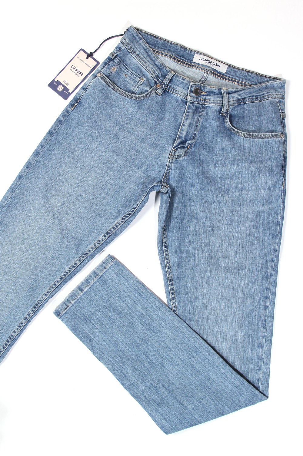 Yüksek Bel Dar Paça Light Blue Jean Pantolon