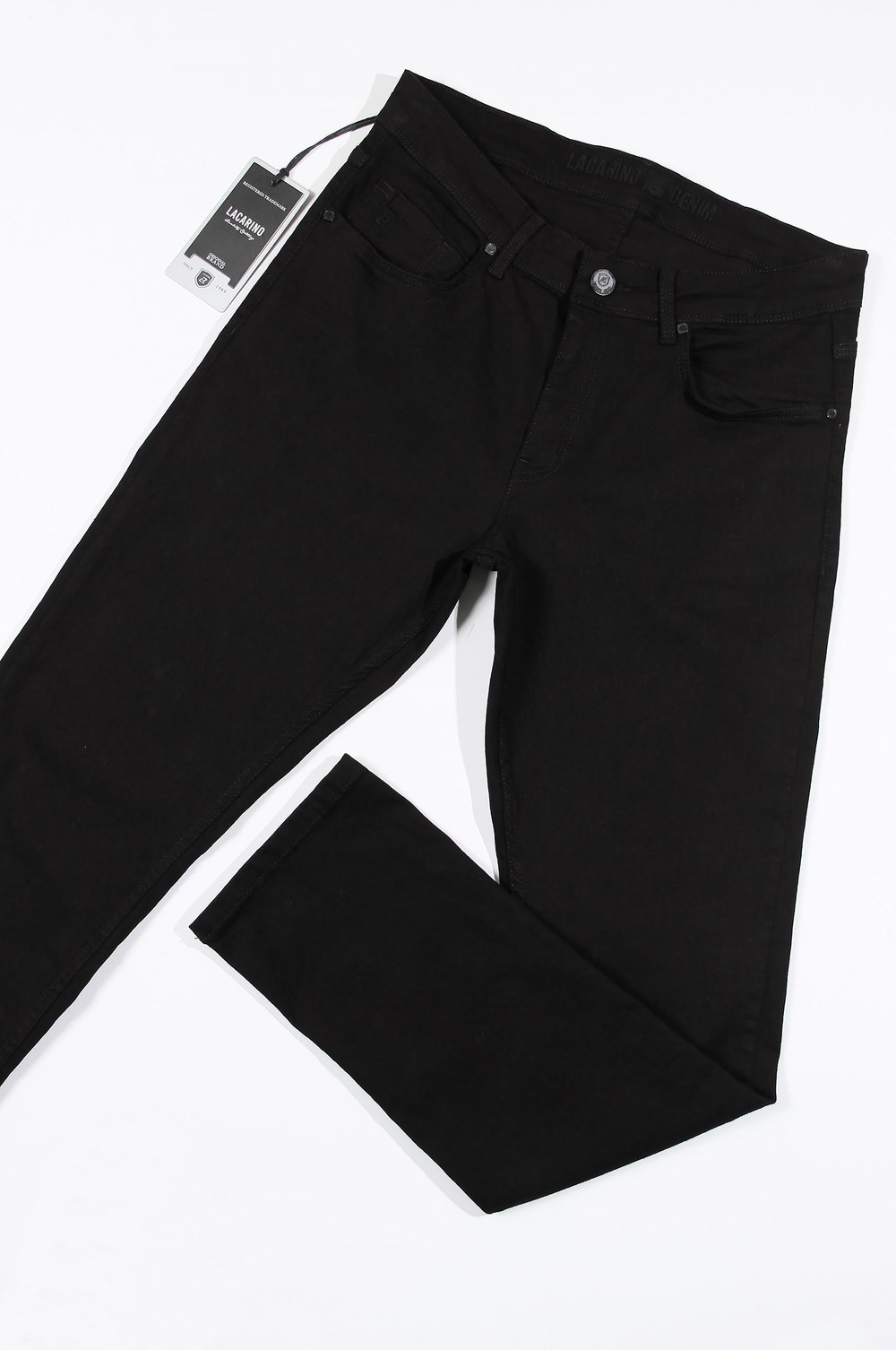 Erkek Yüksek Bel Dar Paça Black Jean Pantolon