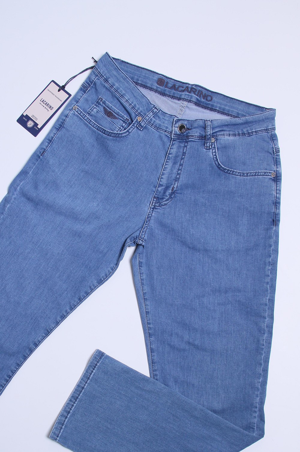 Yüksek Bel Dar Paça Blue Jean Pantolon
