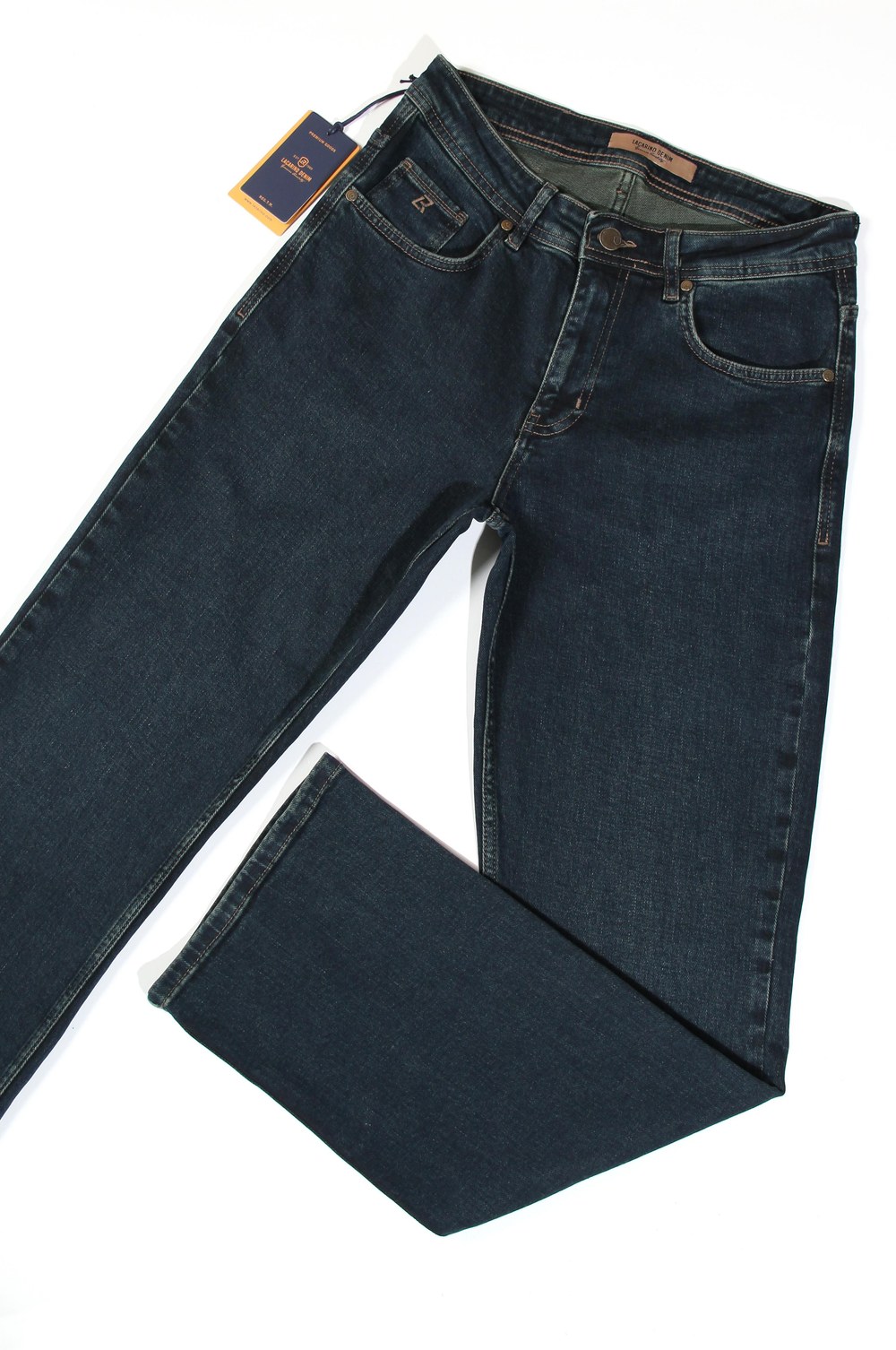 Yüksek Bel Yarım Boru Paça Od Haki Jean Pantolon