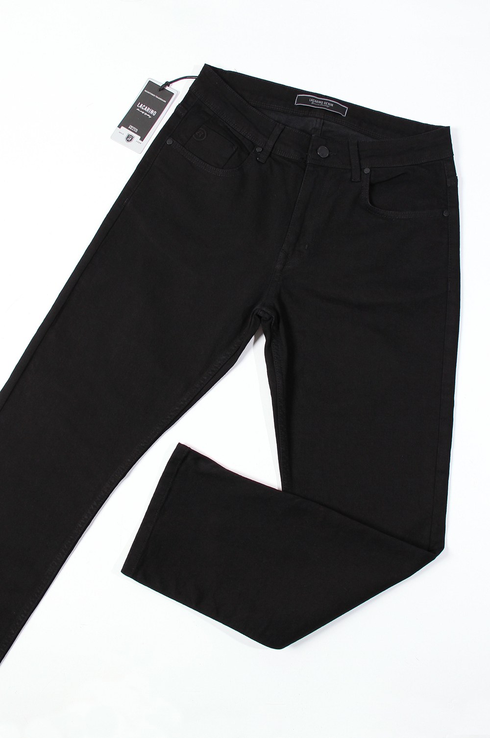 Erkek Yüksek Bel Boru Paça Black Jean Pantolon
