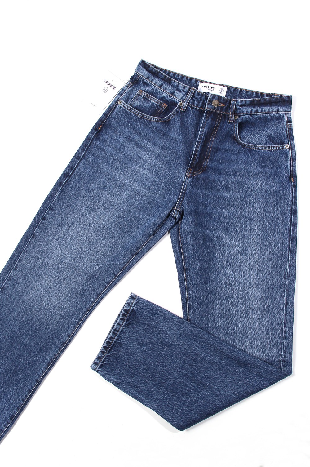 Yüksek Bel Bol Kesim Dark Blue Pantolon