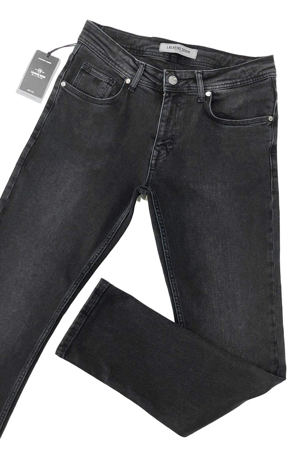 Yüksek Bel Dar Paça Füme Jean Pantolon