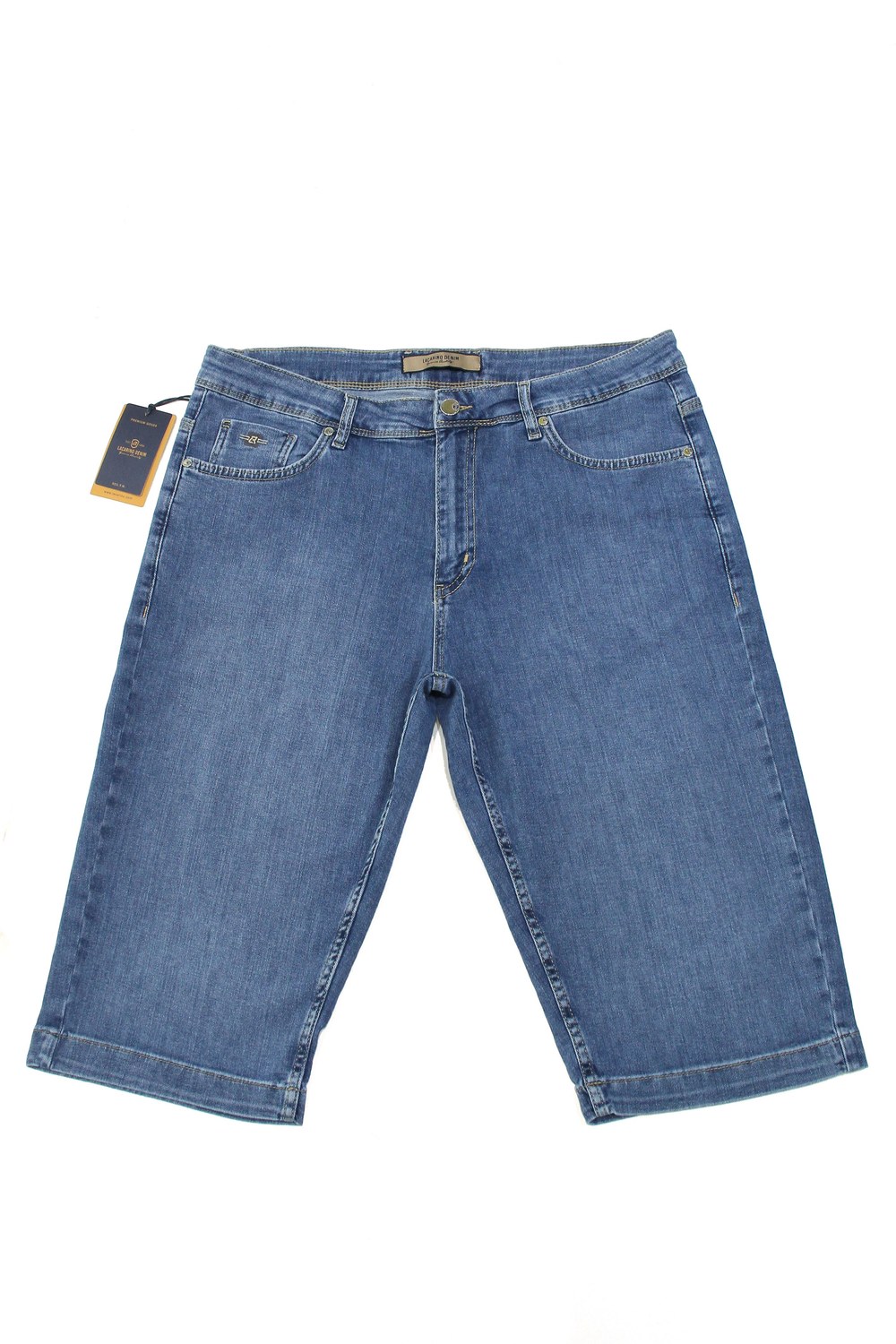 Erkek Yüksek Bel Blue Capri Jean