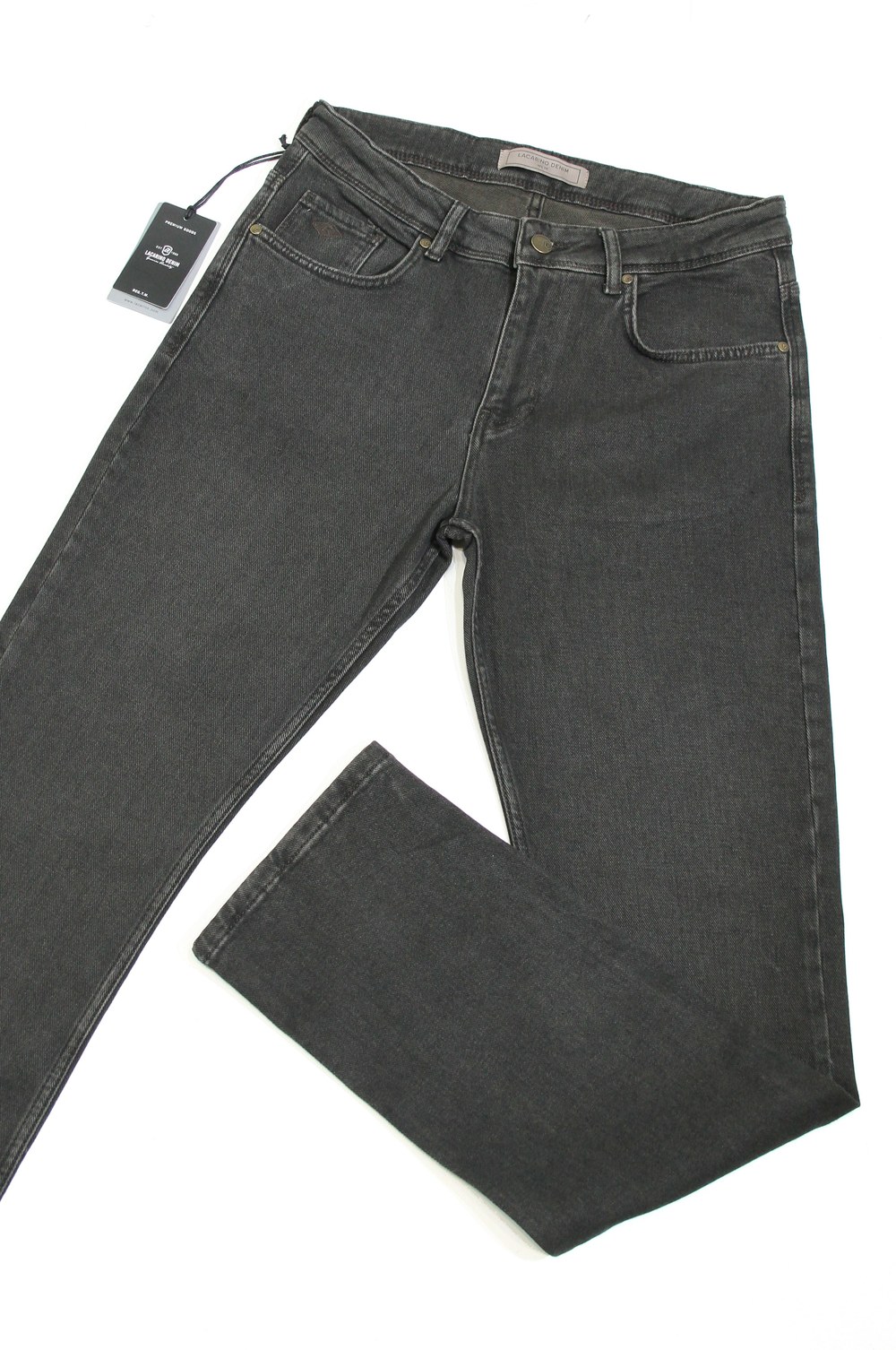 Yüksek Bel Boru Paça Black Brown Jean Pantolon