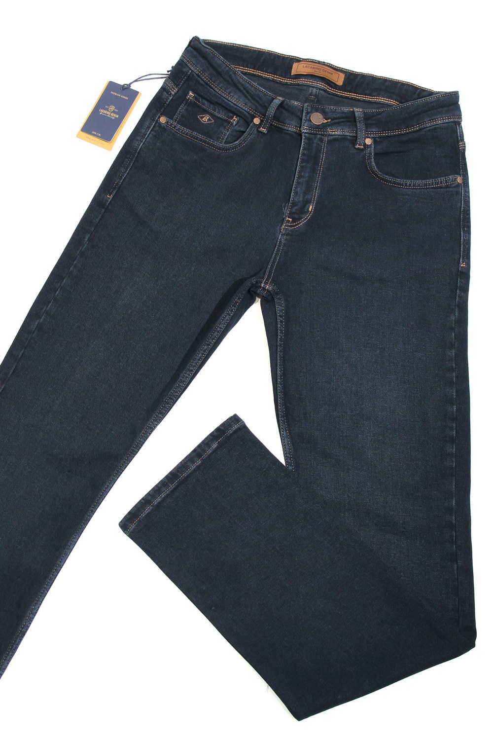Yüksek Bel Boru Paça Blue Black Jean Pantolon