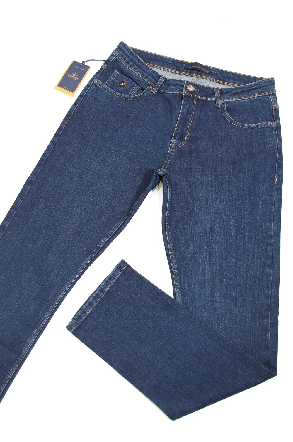 Yüksek Bel Boru Paça Battal Kesim Dark Blue Jean Pantolon