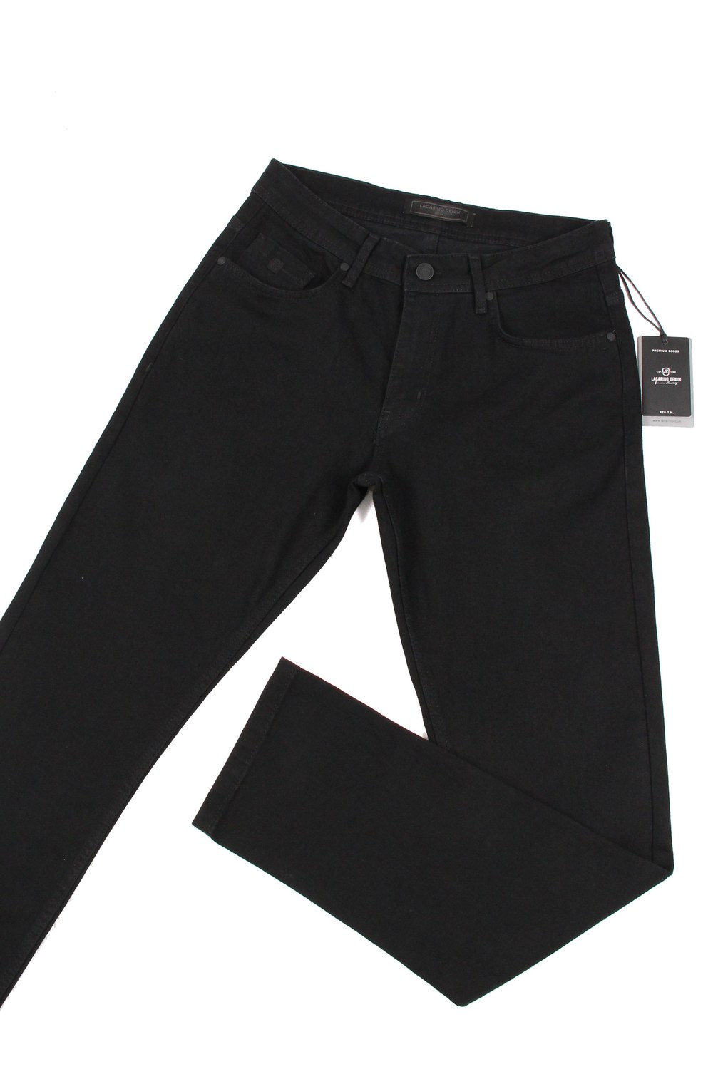 Yüksek Bel Yarım Boru Paça Black Erkek Jean Pantolon