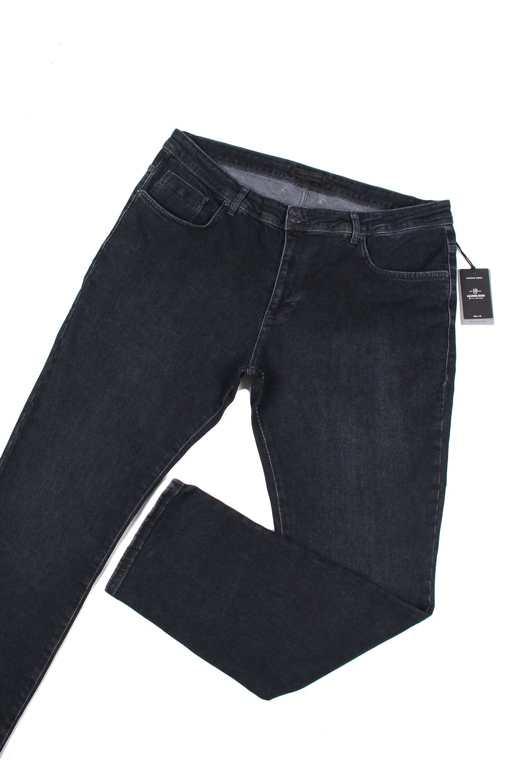 Yüksek Bel Battal Kesim Ebony Black Erkek Jean Pantolon