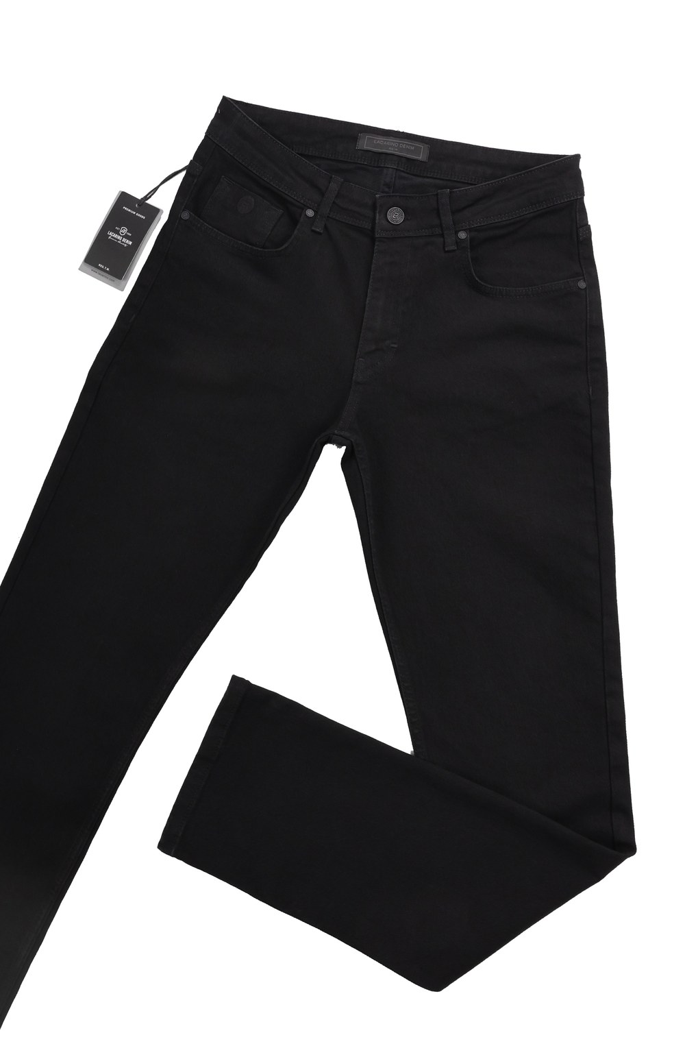 Yüksek Bel Boru Paça Erkek Black Jean Pantolon
