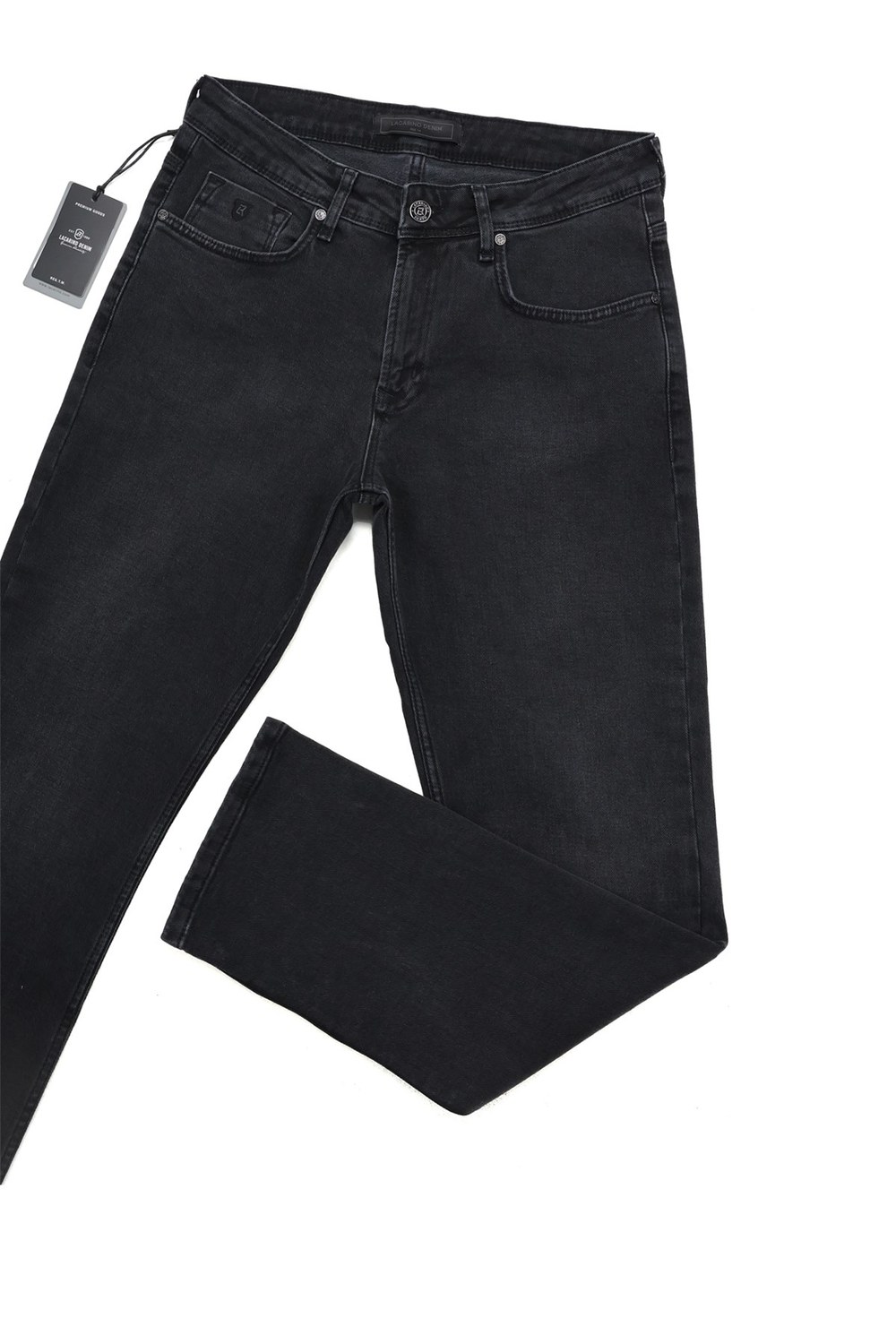 Yüksek Bel Boru Paça Füme Erkek Jean Pantolon