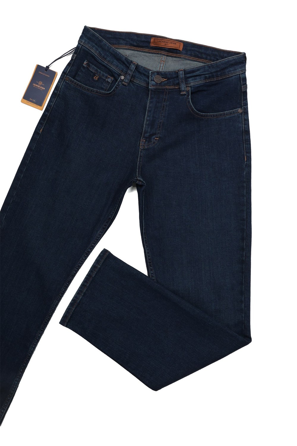 Yüksek Bel Boru Paça Dark Blue Erkek Jean Pantolon