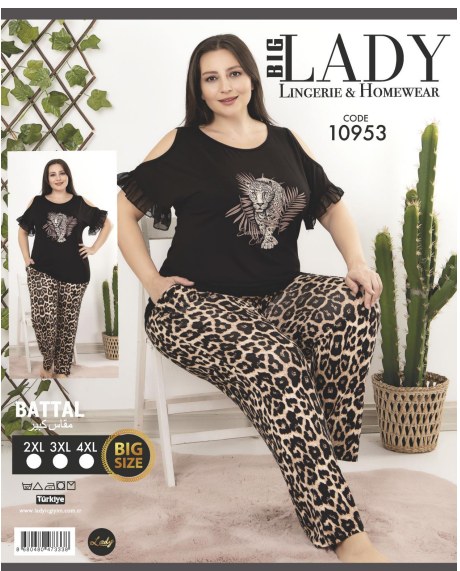 Battal Kısa Kol Pijama Takımı