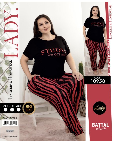 Battal Kısa Kol Pijama Takımı