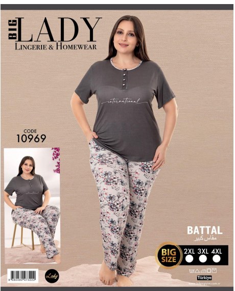 Battal Kısa Kol Pijama Takımı
