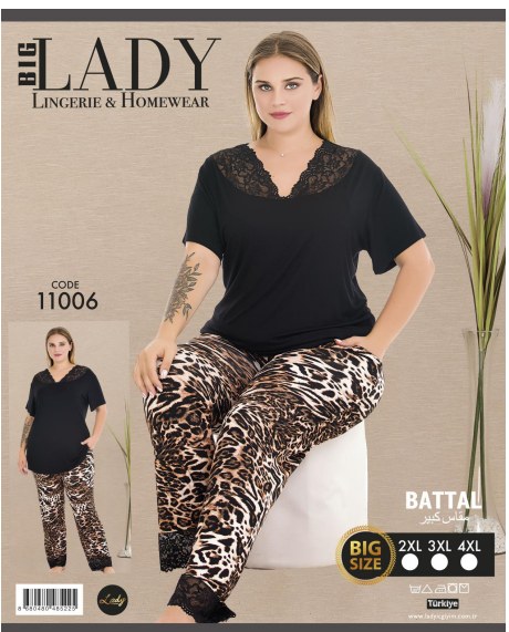 Battal Kısa Kol Pijama Takımı