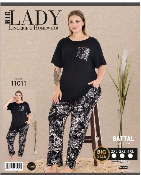 Battal Kısa Kol Pijama Takımı