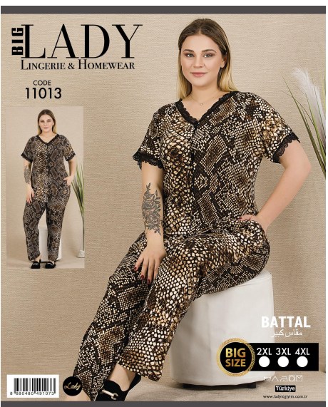 Battal Kısa Kol Pijama Takımı