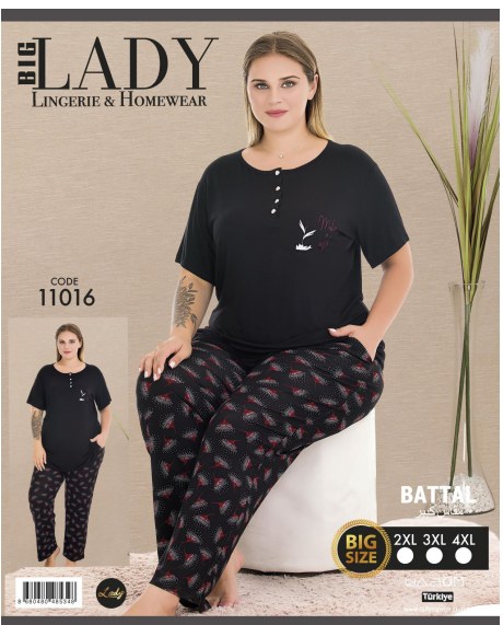 Battal Kısa Kol Pijama Takımı