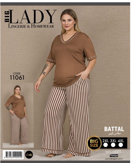 Battal Kısa Kol Pijama Takımı
