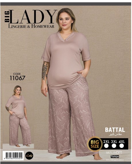 Battal Kısa Kol Pijama Takımı