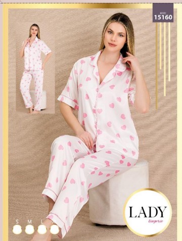 Saten Baskılı Pijama Takımı