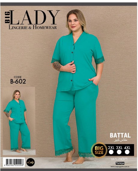 Battal Kısa Kol Pijama Takımı