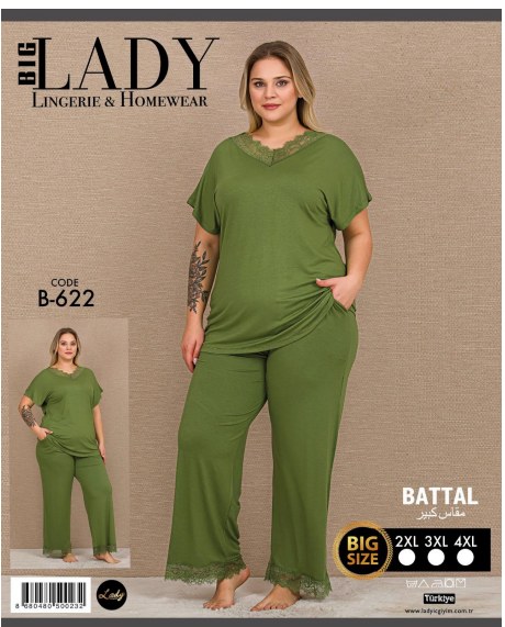 Battal Kısa Kol Pijama Takımı