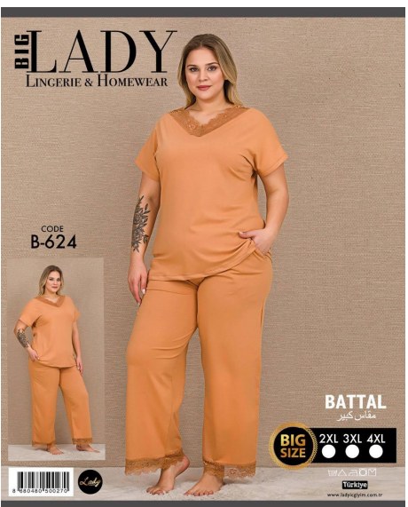 Battal Kısa Kol Pijama Takımı