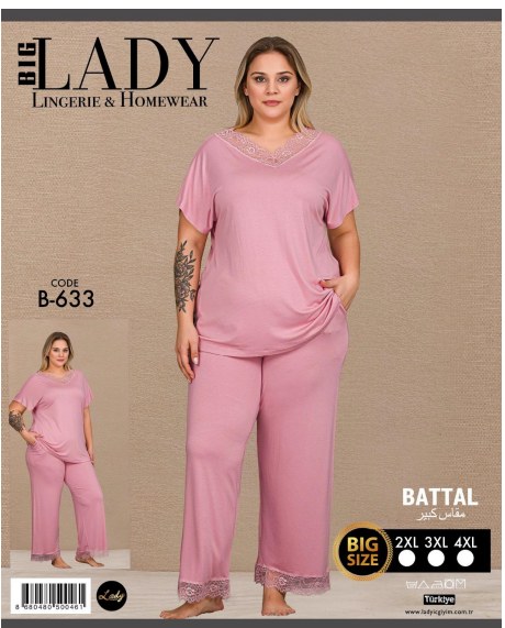 Battal Kısa Kol Pijama Takımı