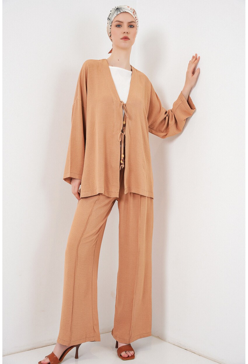 Kadın Ayrobin Kimono Pantolon İkili Takım 6739