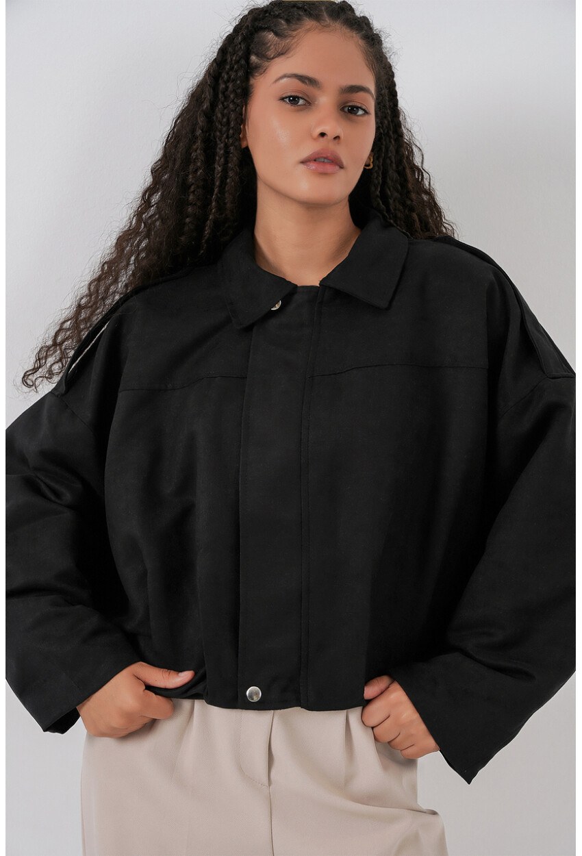 Kadın Oversize Deri Ceket 1055