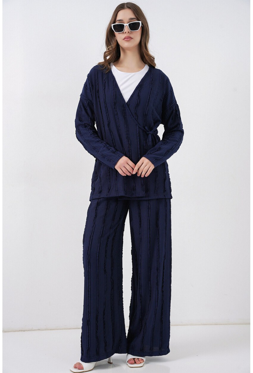 Kadın Örme Kimono Pantolon İkili Takım 30067