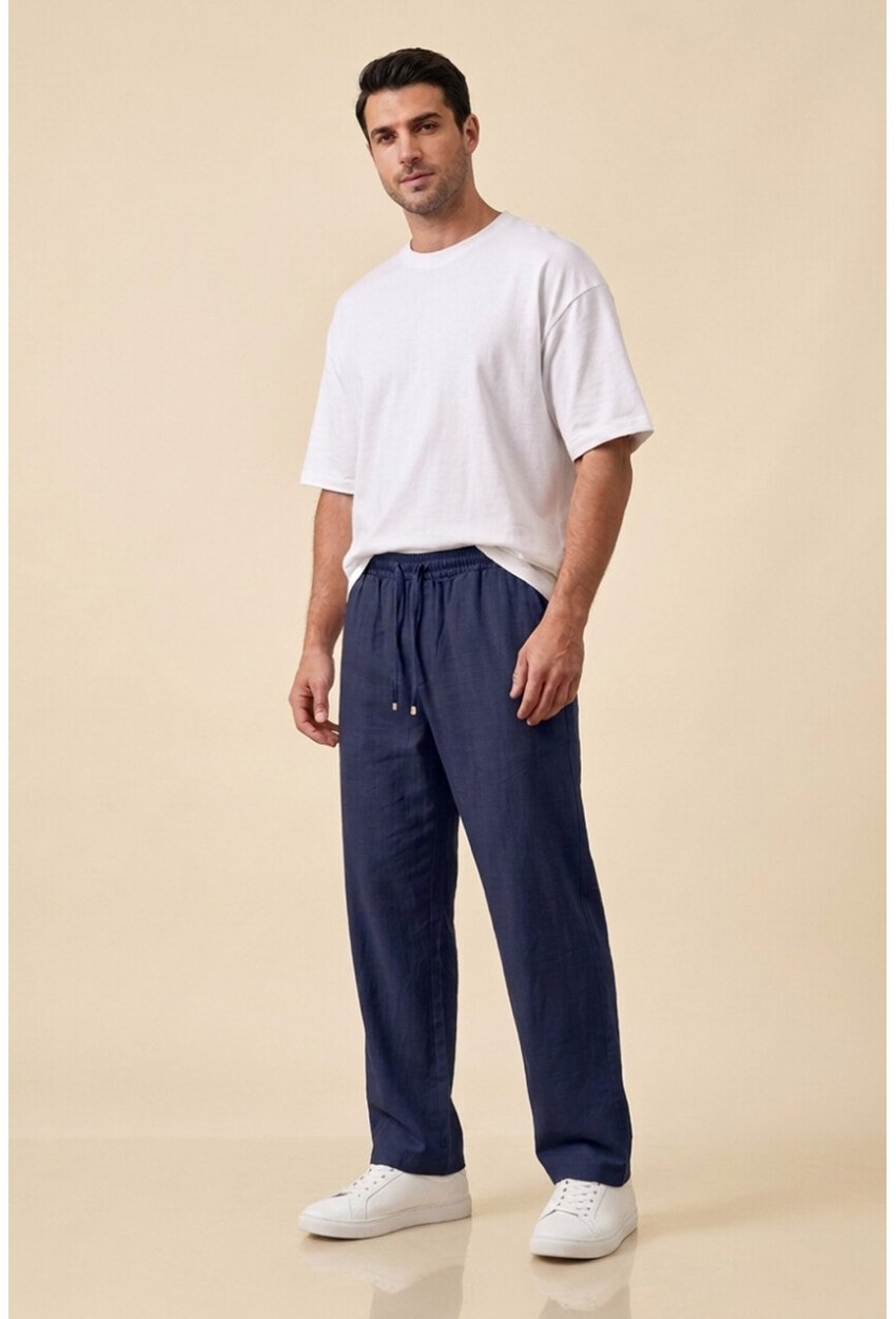 Erkek Rahat Keten Pantolon 30118
