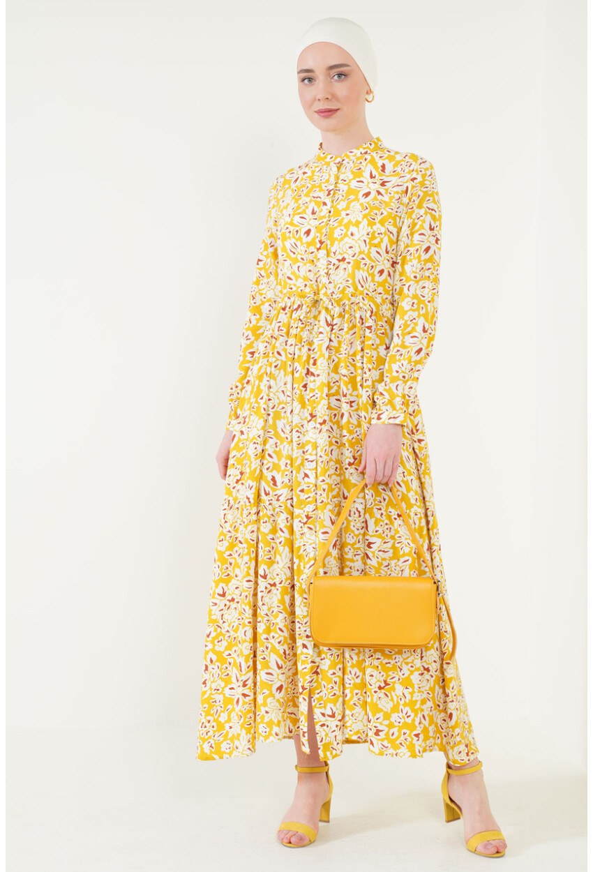2144 Hakim Yaka Tesettür Elbise