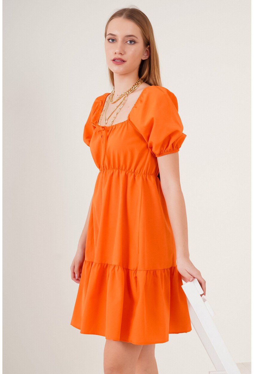 2351 Kloş Poplin Elbise