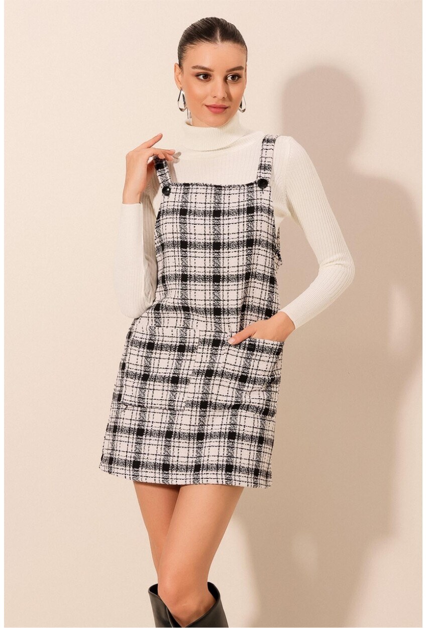 2440 Mini Salopet Elbise