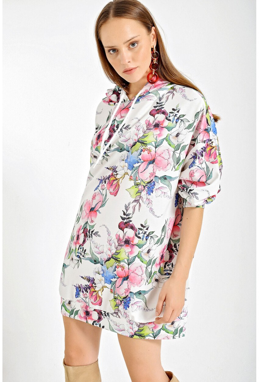 4125 Oversize Sweat Elbise