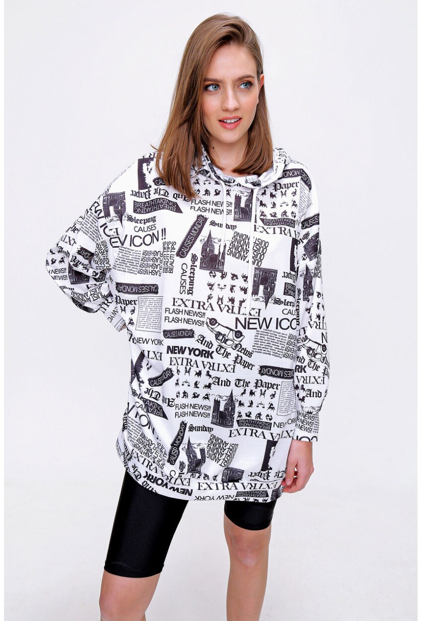 4125 Oversize Sweat Elbise