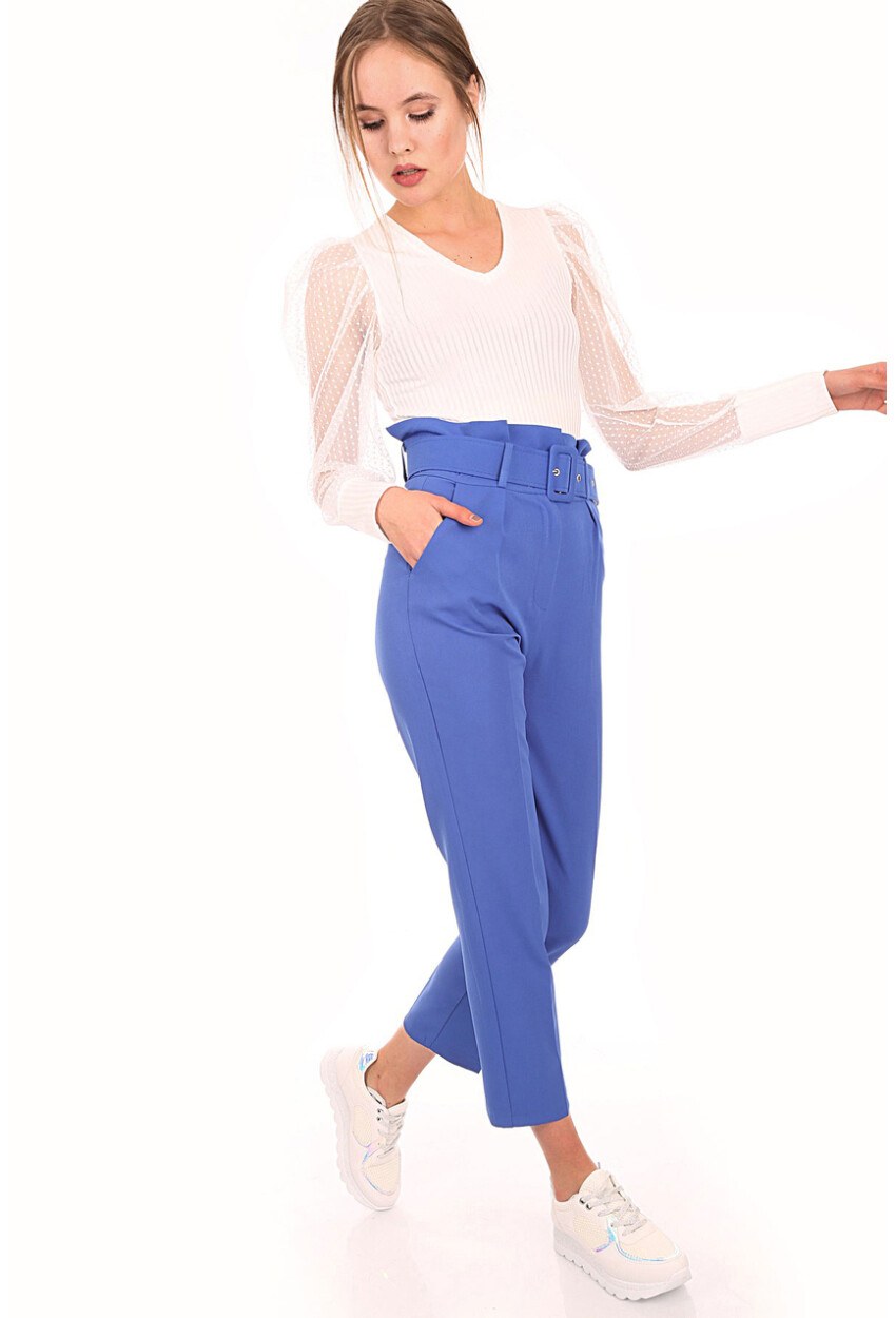 6464 Beli Kemerli Pantolon