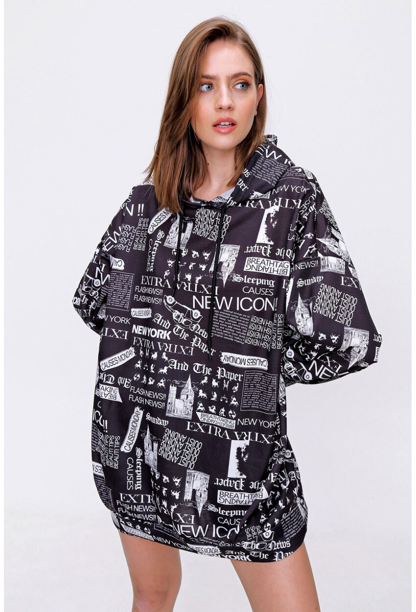 4125 Oversize Sweat Elbise